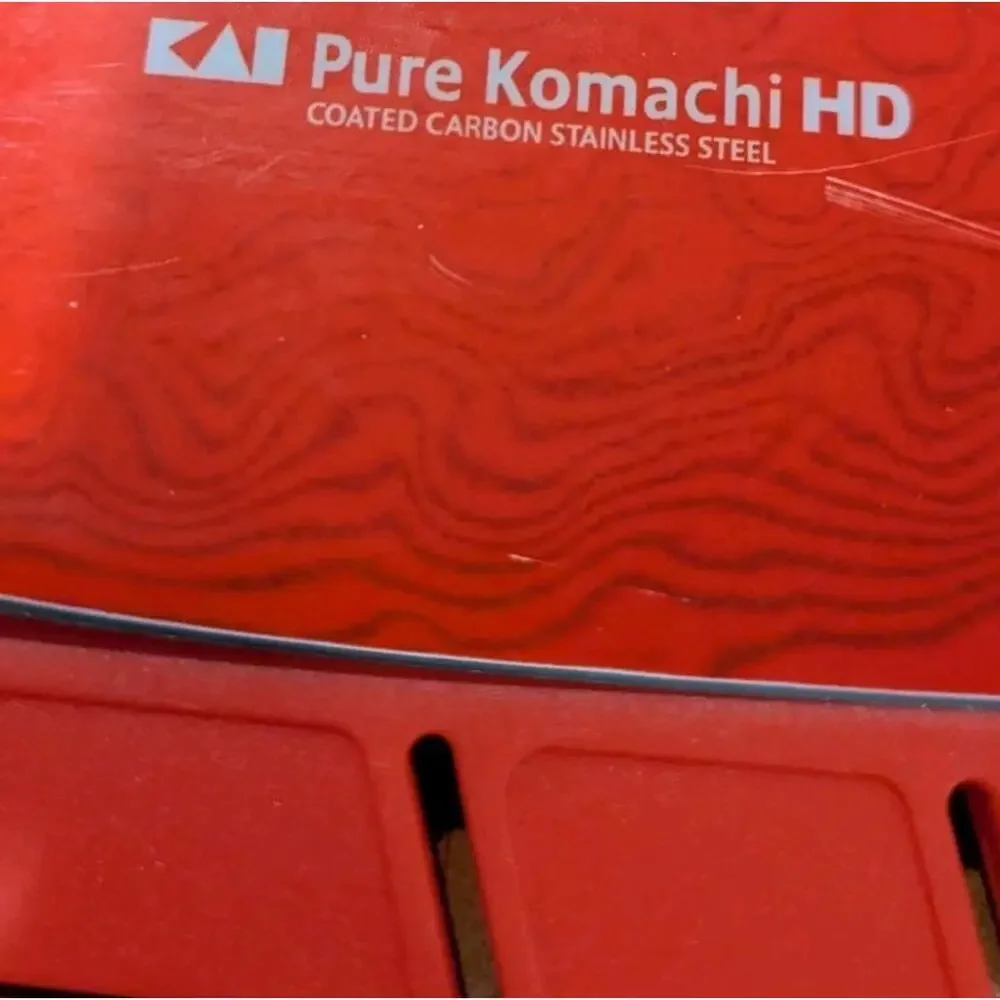 2 KAI Pure Komachi HD Knife Knives Red Green Coated Carbon Stainless Steel